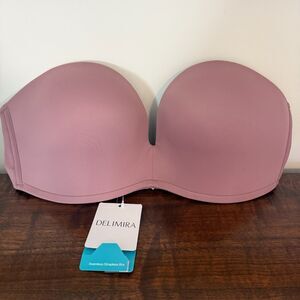 NWT Delimira Seamless Strapless Bra 36C